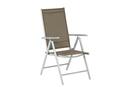 Bild 1 von Gartensessel klappbar Amalfi verstellbar Metall/Textil, Silberfarben, Taupe