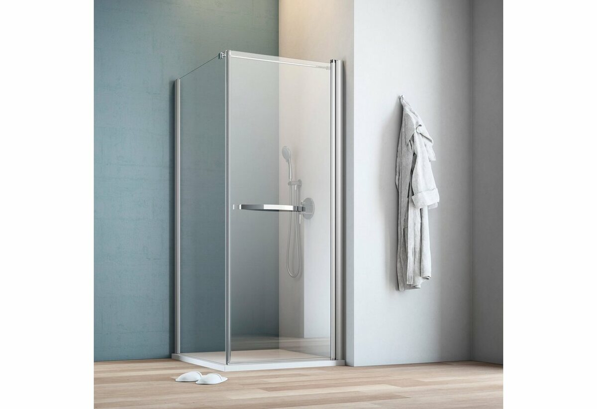 Bild 1 von maw by GEO Eckdusche A-F10P, BxT: 100x100 cm, Einscheibensicherheitsglas, ebenerdiger Einbau möglich