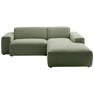 Pure Home Lifestyle Ecksofa, Olivgrün, Textil, 3-Sitzer, Ottomane rechts, L-Form, 228x189 cm, Blauer Engel, Goldenes M, Oeko-Tex® Standard 100, DGM-Klimapakt, DGM-Emissionslabel, Typenauswahl, Lede