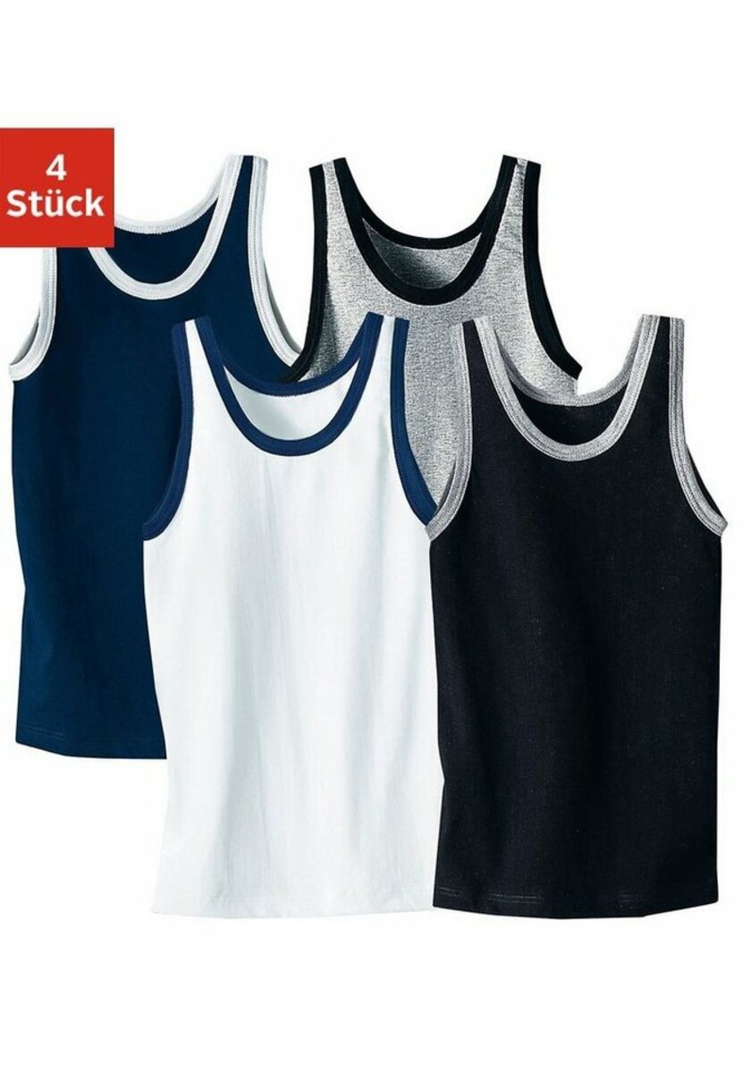 Bild 1 von AUTHENTIC UNDERWEAR Unterhemd (Packung, 4-St) mit kontrastfarbigen Einfassungen