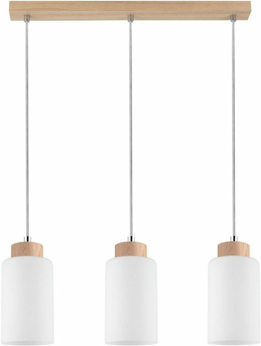 Bild 1 von SPOT Light Pendelleuchte BOSCO, ohne Leuchtmittel, Hängeleuchte, Naturprodukt aus Eichenholz, Nachhaltig, Schirm aus Glas