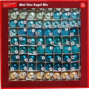 TrendLine Mini-Glaskugeln Mix, 100 Stück Ø 2,5 cm, gold-blau