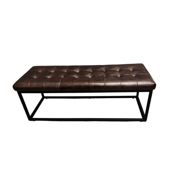 Bild 1 von Livetastic Sitzbank, Dunkelbraun, Metall, Leder, Echtleder, Büffelleder, Vintage, Füllung: Polyetherschaumkern, 120x44x44 cm, Lederauswahl, Typenauswahl, Esszimmer, Bänke, Sitzbänke