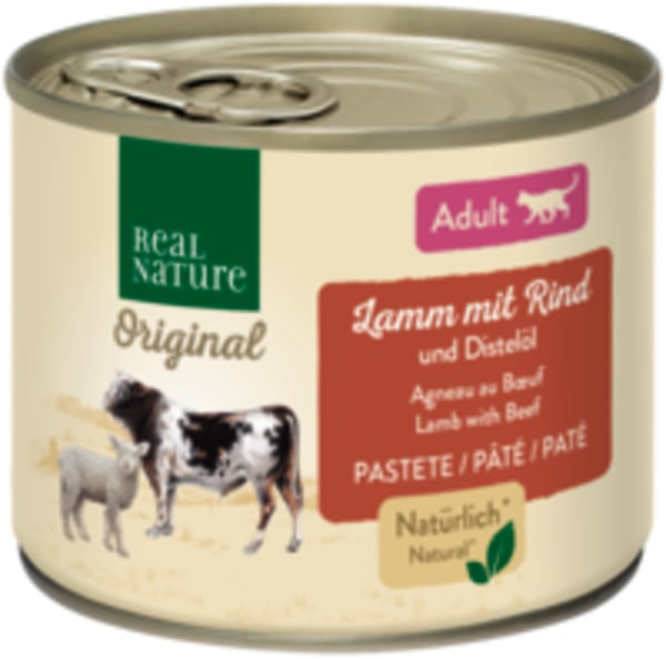 Bild 1 von REAL NATURE Adult Lamm mit Rind und Distelöl 6x200 g