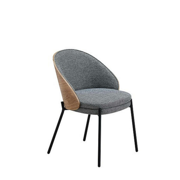 Bild 1 von Livetastic Stuhl, Grau, Natur, Schwarz, Holz, Metall, Textil, Pappel, Sperrholz, Rundrohr, 54x75x54 cm, Esszimmer, Stühle, Esszimmerstühle