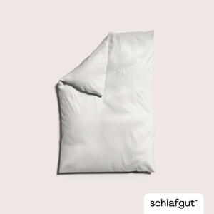 Schlafgut Bettdeckenbezug Woven Satin Fade, Weiß, Taupe, Textil, Farbverlauf, 135-140 cm, Textiles Vertrauen - Oeko-Tex®, AZO-frei, Bsci, Oeko-Tex® Standard 100, pflegeleicht, atmungsaktiv, bügel