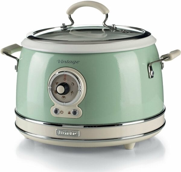 Bild 1 von Ariete Multikocher 2904CR, 650 W, 3 l Schüssel, Slowcooker/Reiskocher/Dampfgarer Vintage, 3 L