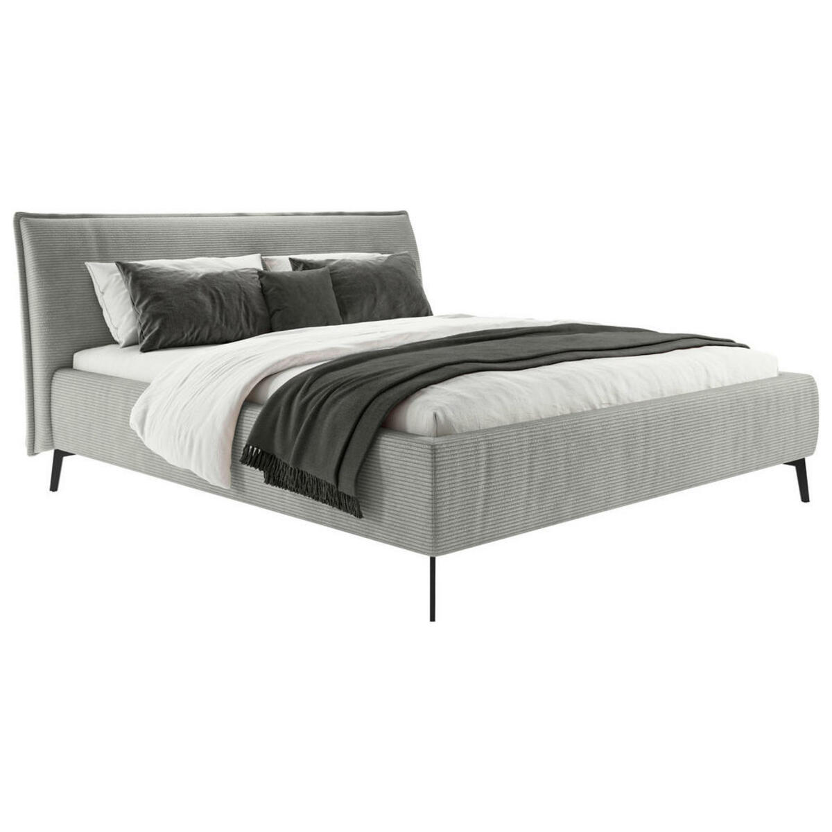 Bild 1 von Lomoco Polsterbett, Graubraun, Textil, 160x200 cm, Blauer Engel, Goldenes M, Oeko-Tex® Standard 100, DGM-Emissionslabel, Über- und Sondergrößen erhältlich, gepolstertes Kopfteil, Lattenrosthöhe