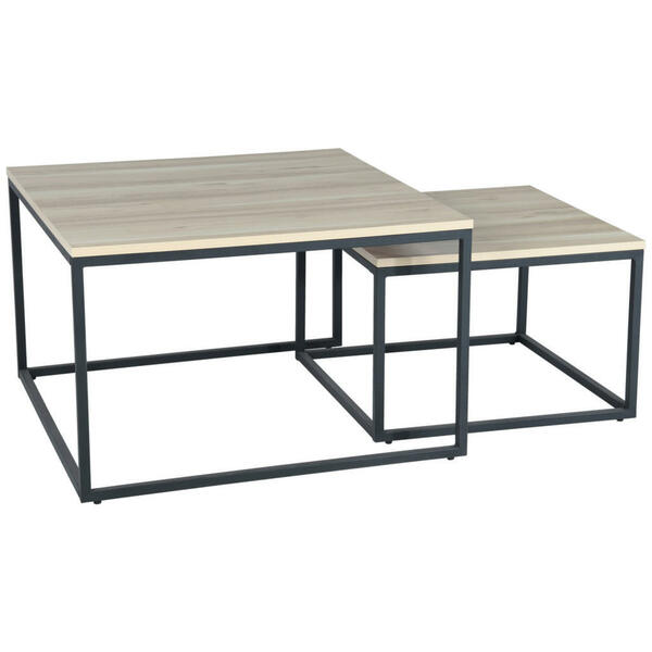 Bild 1 von Mid.you Couchtisch, Eiche, Metall, quadratisch, eckig, 80x50x80 cm, Wohnzimmer, Wohnzimmertische, Couchtische