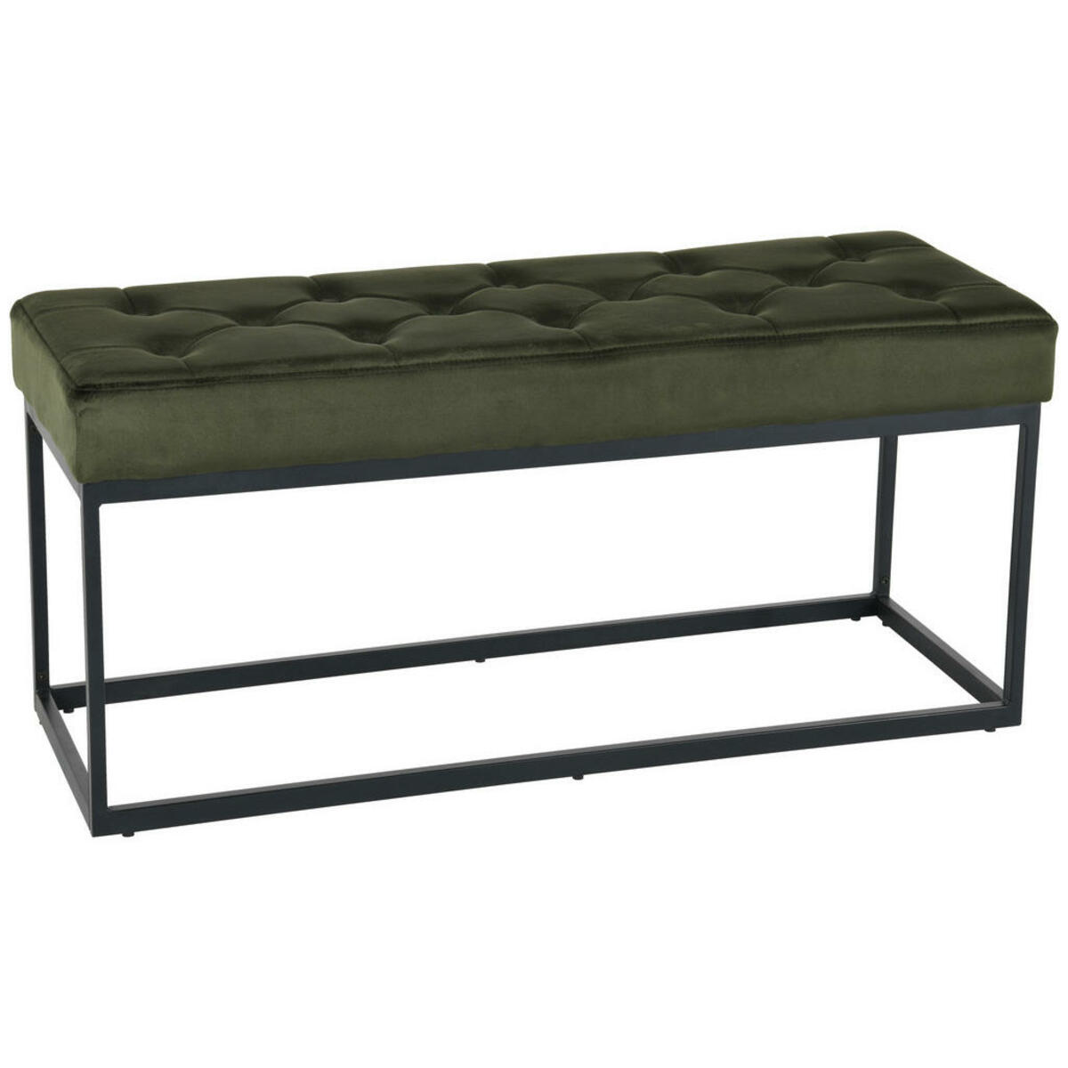 Bild 1 von Mid.you Garderobenbank, Grün, Holz, Metall, Textil, Pappel, Sperrholz, 2-Sitzer, 103x47x38 cm, Garderobe, Garderobenbänke