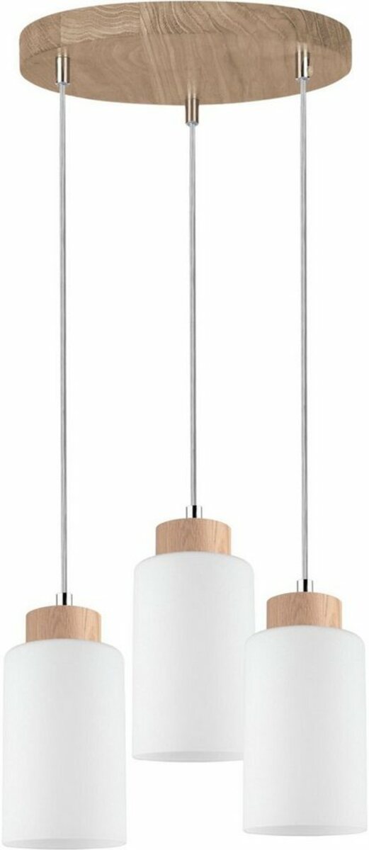 Bild 1 von SPOT Light Pendelleuchte BOSCO WOOD, ohne Leuchtmittel, Hängeleuchte, Naturprodukt aus Eichenholz, Nachhaltig, Schirm aus Glas