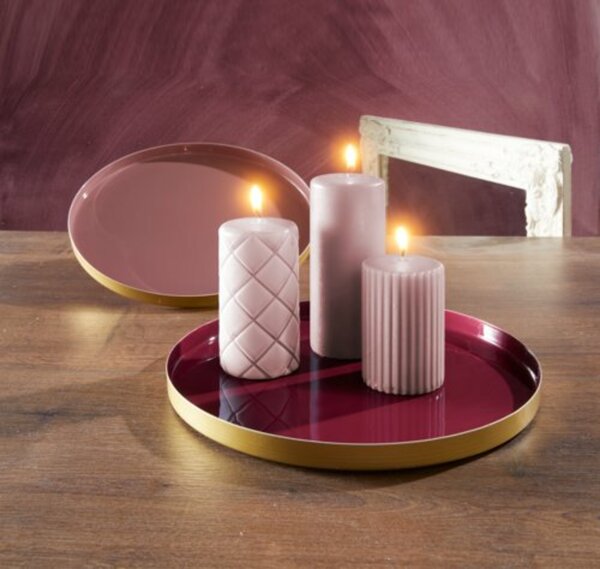 Bild 3 von Stumpenkerze ALFRED rosa 3 Stk/Pck