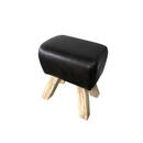 Bild 1 von Livetastic Hocker, Schwarz, Holz, Leder, Echtleder, Ziegenleder, Mangoholz, Hartholz, rechteckig, 42x45x35 cm, Wohnzimmer, Hocker, Sitzhocker