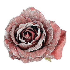 Rose auf Clip, D:10cm, bordeaux