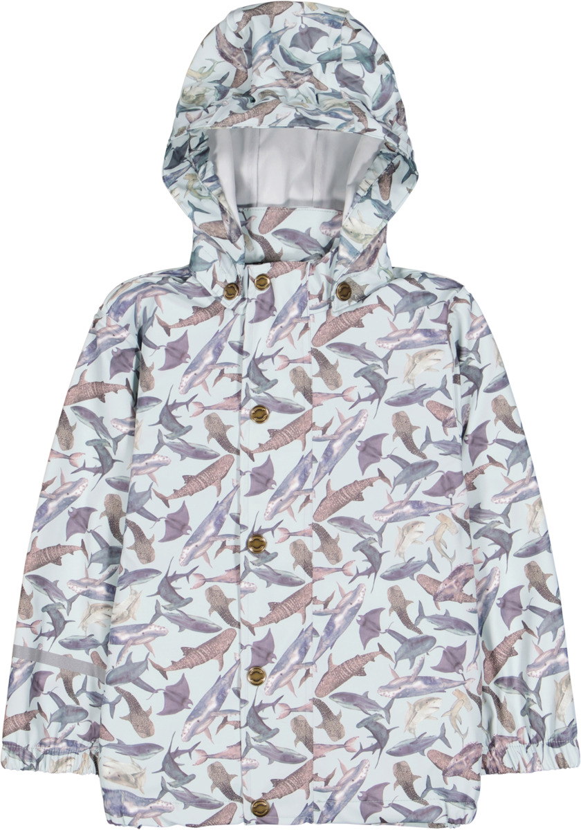 Bild 1 von Mikk-Line Regenjacke mit Hai-Muster, blau, Gr. 110/116