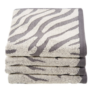 Frottierserie Square Handtuch Zebra, 2 x 2er Set