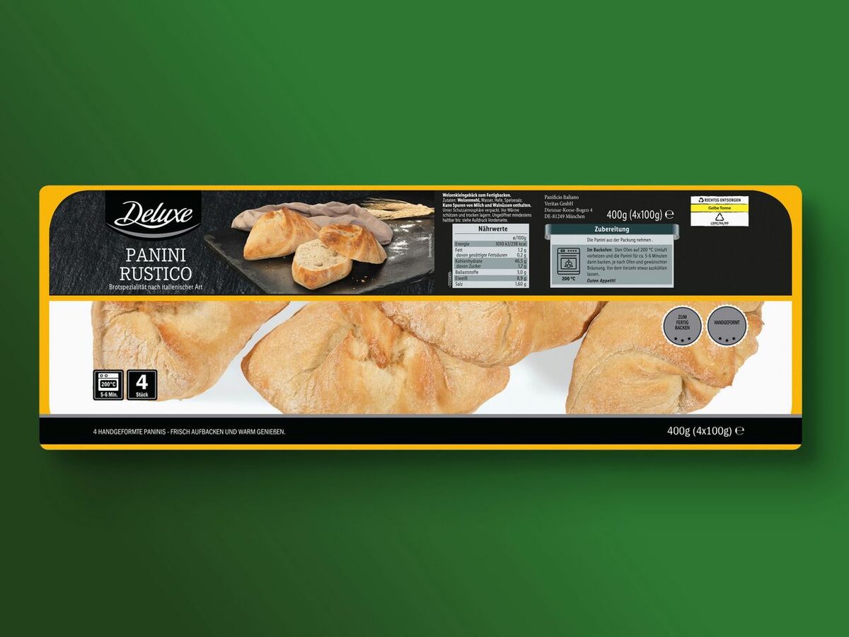 Bild 1 von Deluxe Panini Rustico Natur, 
         400 g