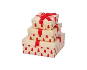 Geschenkbox Weihnachten 13,5 x 13,5 x 5,5cm
