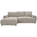 Bild 1 von Carryhome Ecksofa, Beige, Textil, 3-Sitzer, Füllung: Polyurethan (Pur), Ottomane links, L-Form, 265x175 cm, Stoffauswahl, Liegefunktion, seitenverkehrt erhältlich, Rücken echt, Wohnzimmer, Sofas &