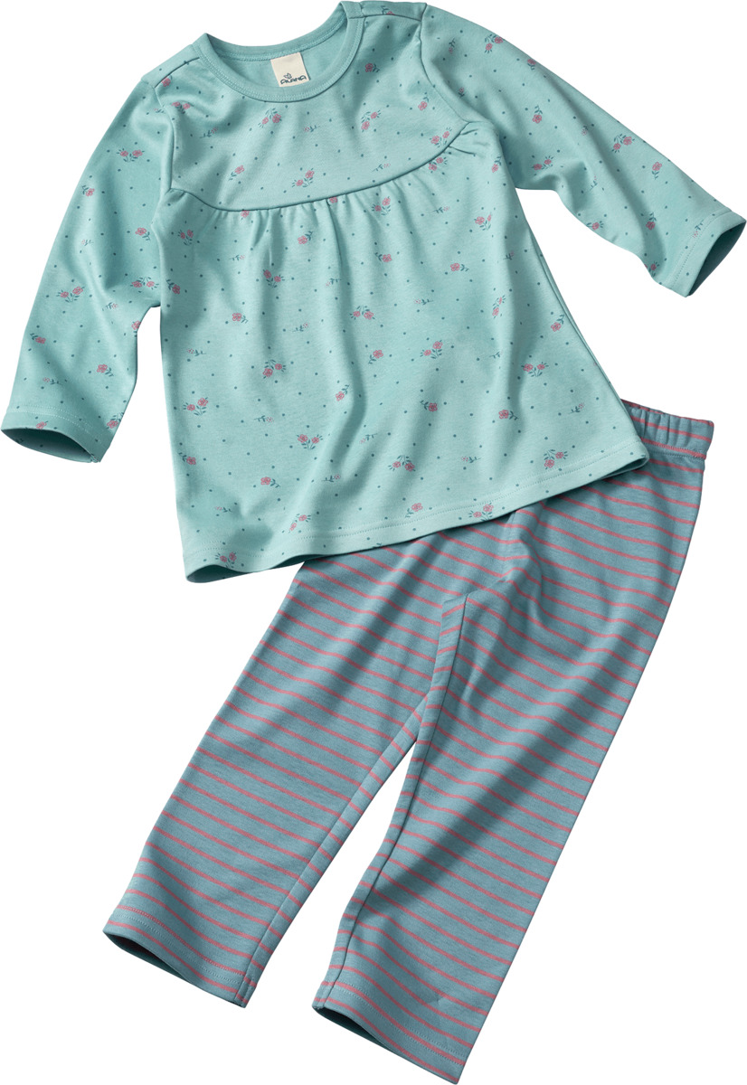 Bild 1 von ALANA Schlafanzug mit Blumen-Motiv, grün, Gr. 122/128