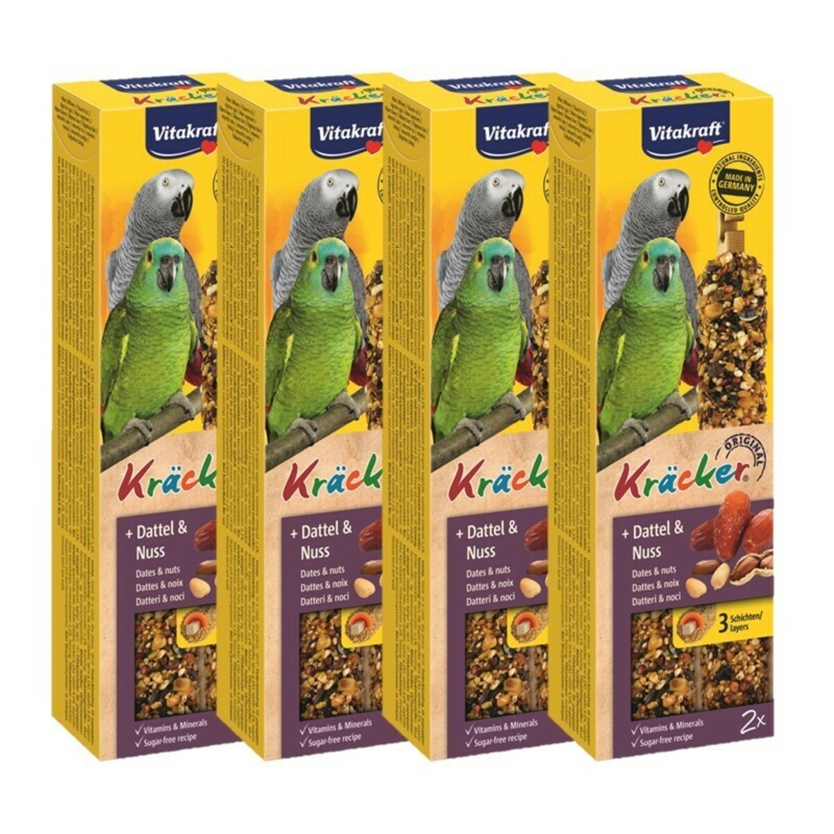 Bild 1 von Vitakraft Papageien Kräcker 4x2er Dattel-Nuss