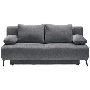 Ti'me Schlafsofa, Grau, Textil, 2-Sitzer, Füllung: Hohlfaser,Hohlfaser, 200x90x100 cm, Liegefunktion, Rücken echt, Kinder & Jugendmöbel, Jugendmöbel, Jugendsofas