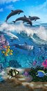 Bild 1 von good morning Strandtuch Andre, Microfaser (1-St), mit Delfinen Motiv, trocknet schnell, Kinder