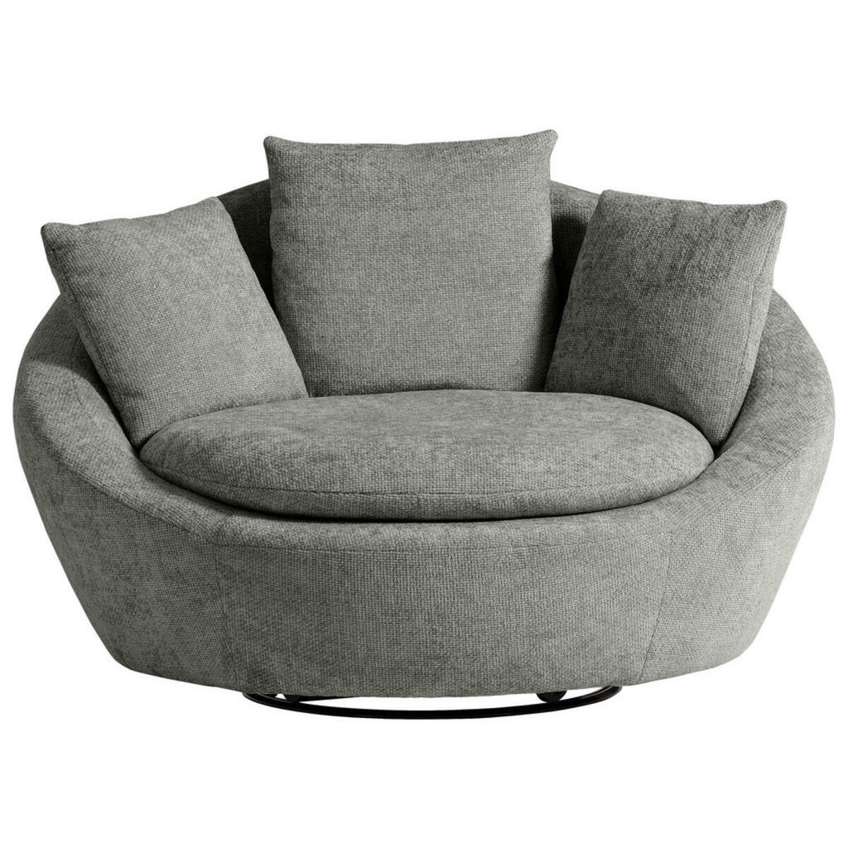 Bild 1 von Mid.you Sessel, Dunkelgrau, Textil, Füllung: Polyetherschaumkern, Schaumstoffflocken, 130x80x112 cm, erweiterbar (Typenauswahl), Wohnzimmer, Sessel, Polstersessel