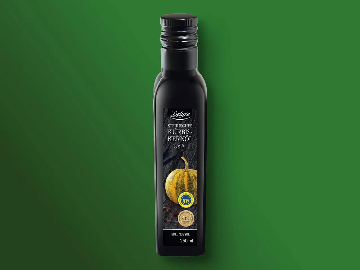 Bild 1 von Deluxe Steirisches Kürbiskernöl g.g.A., 
         250 ml