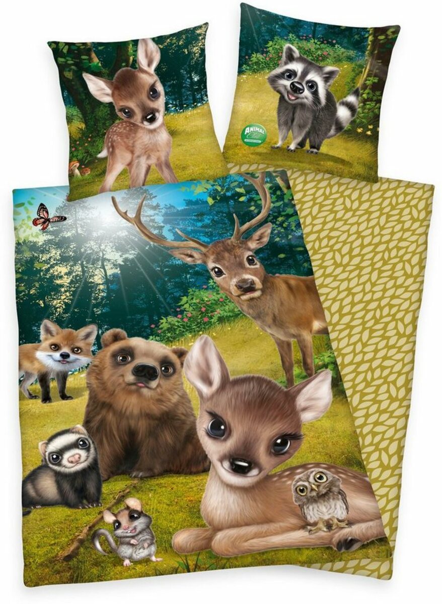 Bild 1 von Kinderbettwäsche Animal Club, Renforcé, mit tollem Waldtier-Motiv