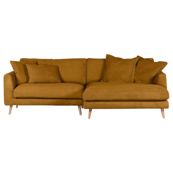 Bild 1 von Landscape Ecksofa Amaro, Bernstein, Textil, 3-Sitzer, Ottomane rechts, L-Form, 270x140 cm, seitenverkehrt erhältlich, Rücken echt, Armteil links, rechts, Wohnzimmer, Sofas & Couches, Wohnlandschaft