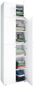Drehtürenschrank B: 70 cm Lona XXL Weiß, Weiß