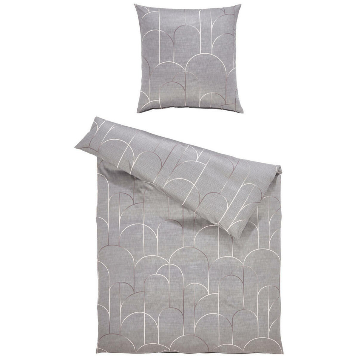 Bild 1 von Estella Bettwäsche Atelier, Grau, Textil, Graphik, 135 cm, Textiles Vertrauen - Oeko-Tex®, Schlaftextilien, Bettwäsche, Bettwäsche