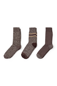 C&A Multipack 3er-Thermo-Socken, Braun, Größe: 43-46