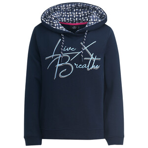 Damen Hoodie mit Text DUNKELBLAU