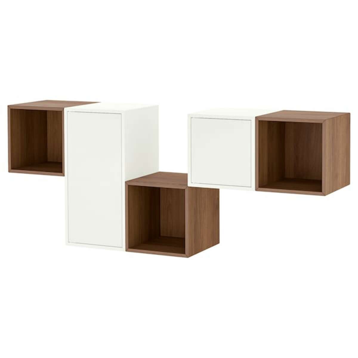 Bild 1 von EKET  Schrankkombination für Wandmontage, weiß/Nussbaumnachbildung 175x35x70 cm