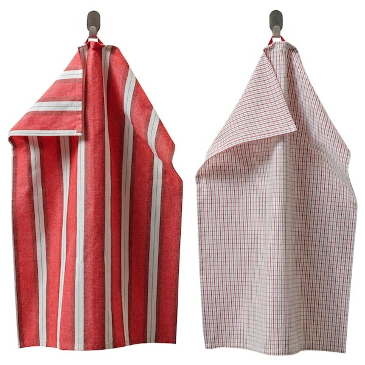 Bild 1 von VINTERFINT  Geschirrtuch, verschiedene Muster rot/weiß 50x70 cm