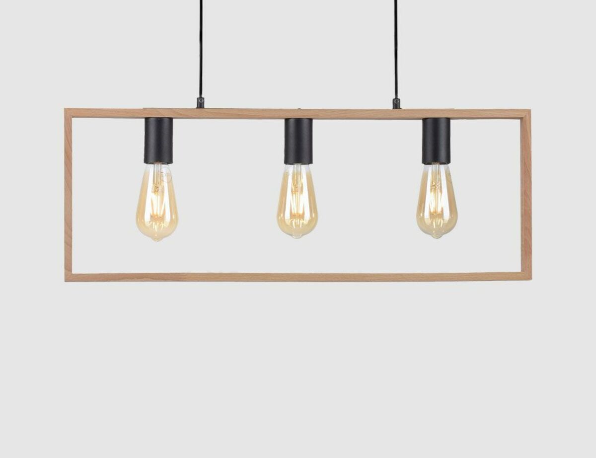 Bild 1 von Pendelleuchte Holzoptik Schwarz