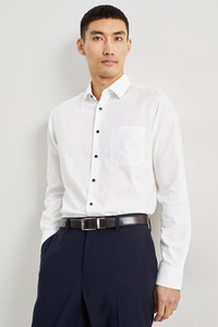 C&A Oxford Hemd-Regular Fit-Kent-bügelleicht, Weiß, Größe: XL
