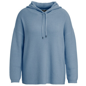 Damen Strickpullover mit Kapuze BLAU