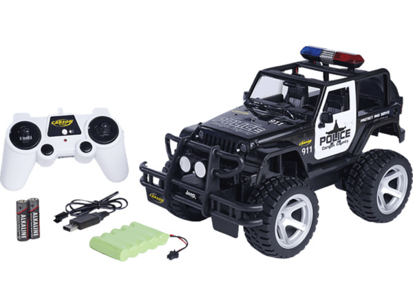 Bild 1 von CARSON 1:12 Jeep Wrangler Police 2.4G 100% RTR R/C Spielzeugauto, Mehrfarbig