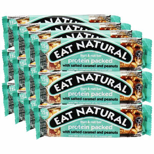 Eat Natural Salted Caramel & Peanuts Proteinriegel, 12er Pack