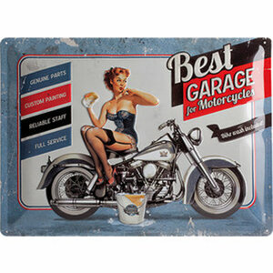 Blechschild Best Garage Maße: 40x30cm Nostalgic Art