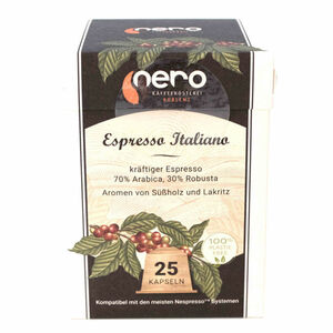 Nerokaffee Espresso Italiano (25 Kapseln)
