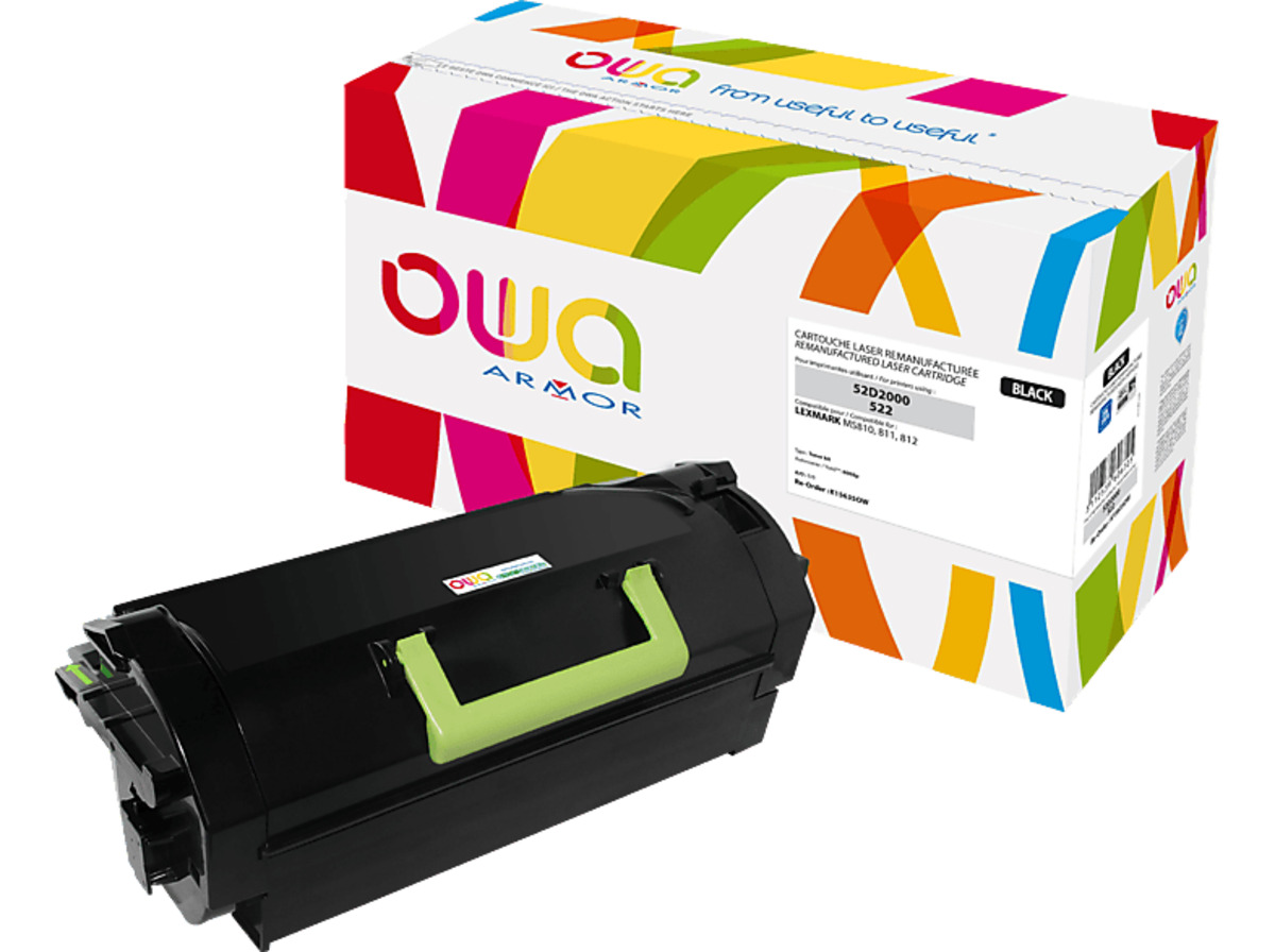 Bild 1 von OWA K15635OW Toner Schwarz (LEXMARK 52D2000, 522, NO 0052D2000)