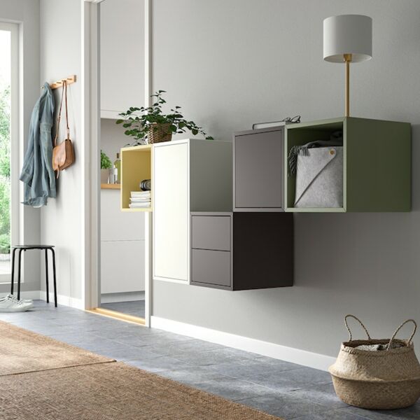 Bild 2 von EKET  Schrankkombination für Wandmontage, weiß/bunt 175x35x70 cm