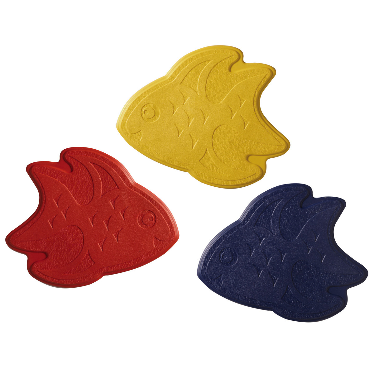 Bild 1 von toom Mini-Duscheinlage 'Fische' XXS gelb/rot/ultramarin 13 x 11 cm 6 Stück