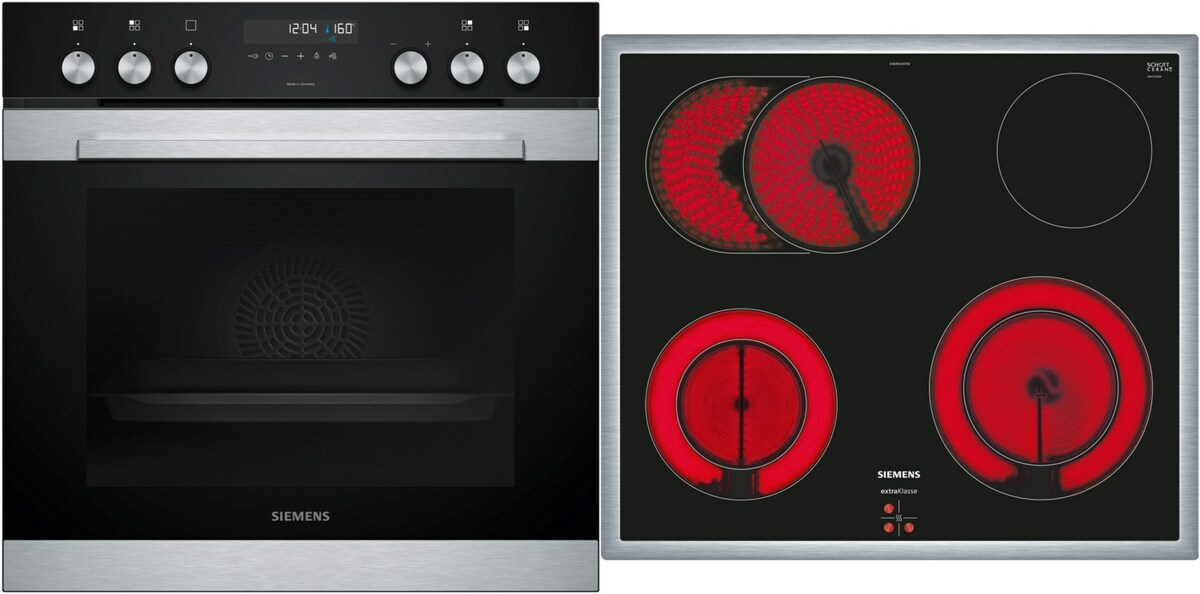 Bild 1 von MKP3KC62 Herdset bestehend aus HE378GAS0 + EA645GH17M edelstahl + edelstahl / A