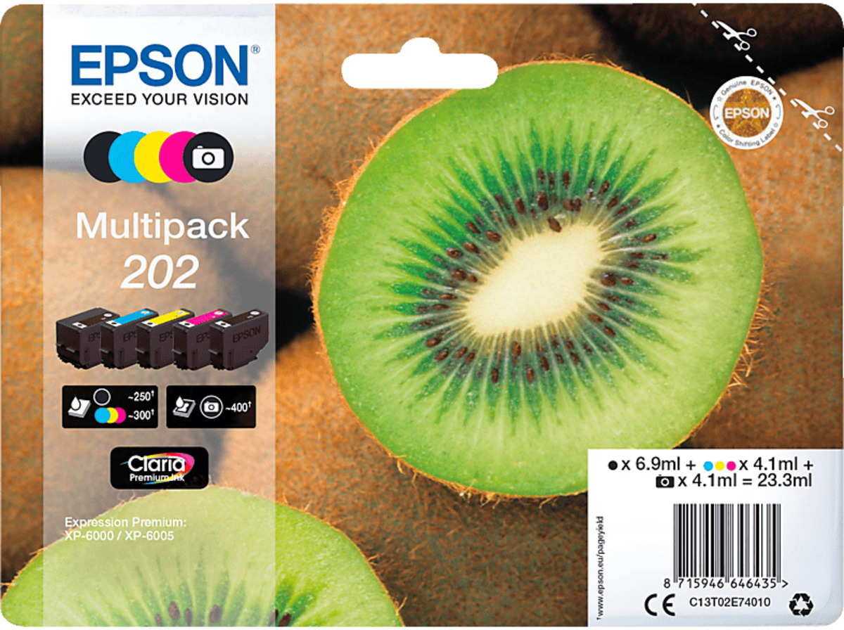 Bild 1 von EPSON Original Multipack 5-farbig Tintenpatrone Mehrfarbig (C13T02E74010)