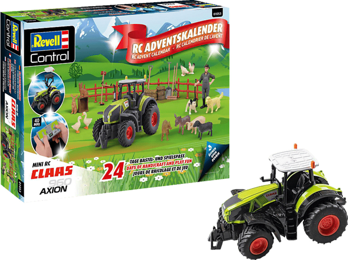 Bild 1 von REVELL 01053 Adventskalender RC Claas Axion 960 Traktor mit RC-Fahrzeug, Mehrfarbig